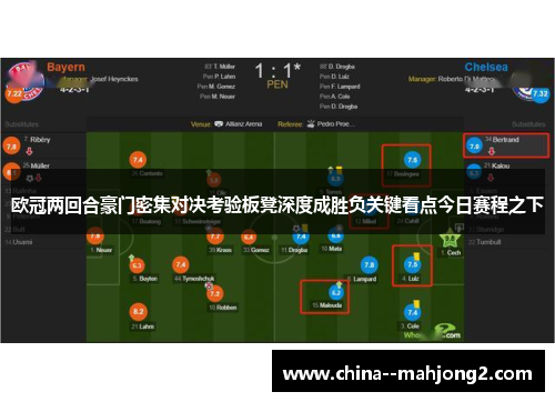 欧冠两回合豪门密集对决考验板凳深度成胜负关键看点今日赛程之下 欧冠两回合豪门密集对决考验板凳深度成胜负关键看点今日赛程之下